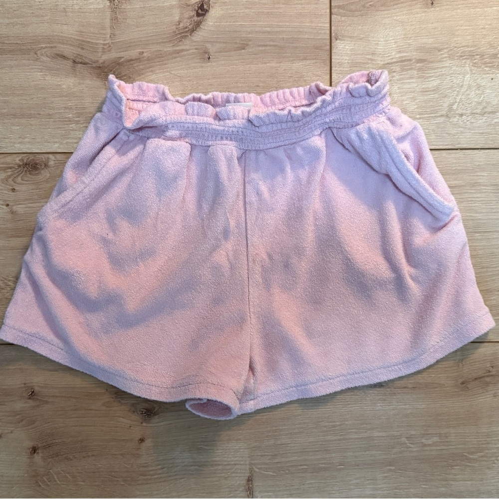 JCrew Crewcuts Girls Pink Terrycloth Shorts Size S Gently Worn